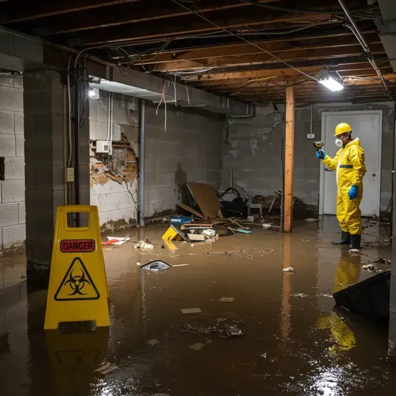 Flooded Basement Electrical Hazard in Union Springs, AL Property